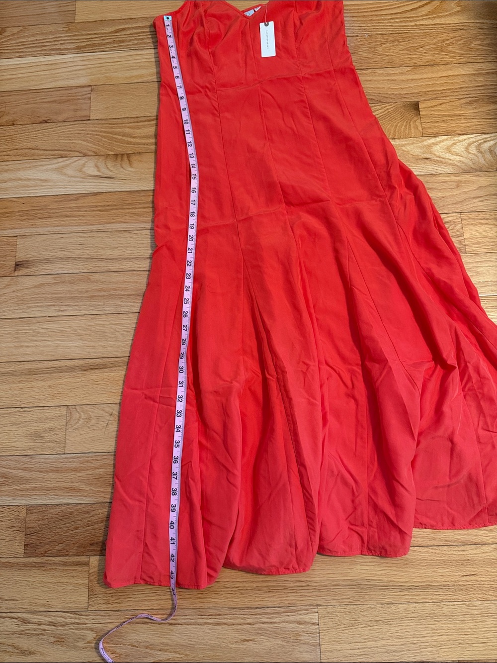 Anthropologie- HD in Paris Vibrant Coral Strappy Maxi Dress - Picture 6 of 13